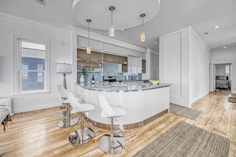 2nd Floor:  Main living area with Kitchen, dining, and family room