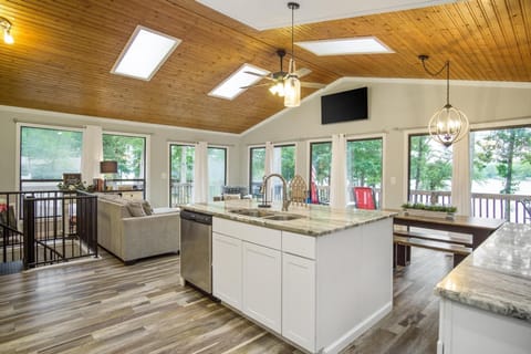 View of the living room and kitchen