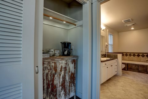 Kurig Station and Master Bathroom