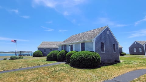 Cottage has water views from living room and kitchen