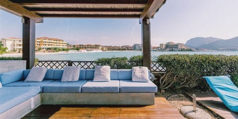 Sofa with pergola, sea view