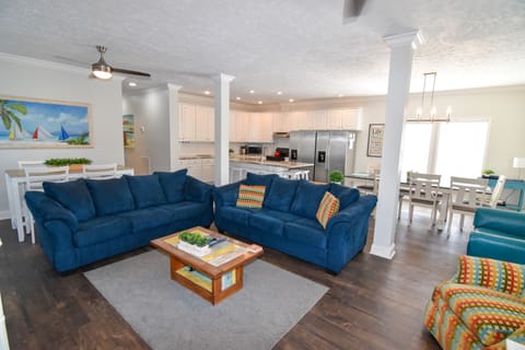 Living room, Kitchen and dining area