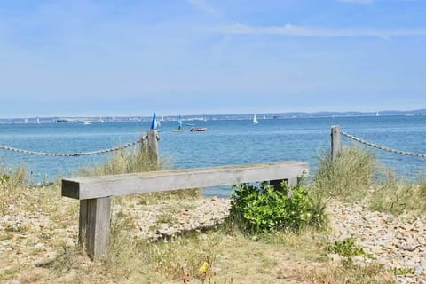 Solent Landing garden down to the beach.