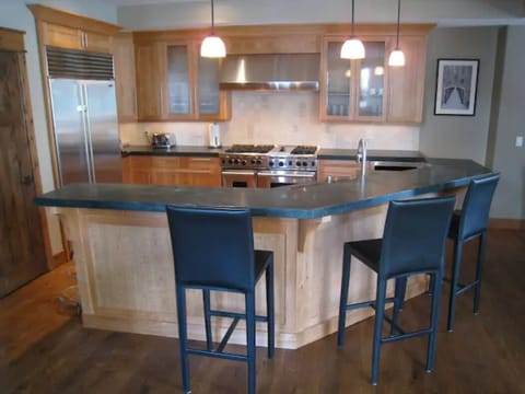 Gourmet kitchen and bar