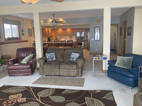 Living Room in the front lake home