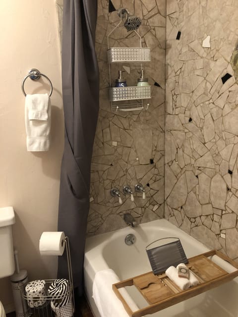 Relax in the wonderful tub in your private bathroom!