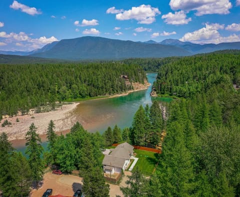 Aerial view of home and views