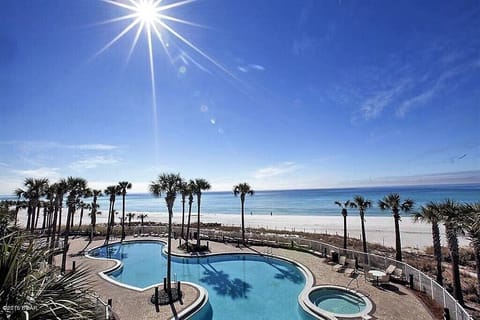 Beachfront pool. Heated seasonally