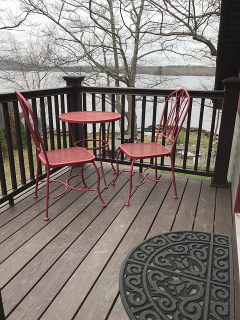 Your private balcony overlooking the pond.