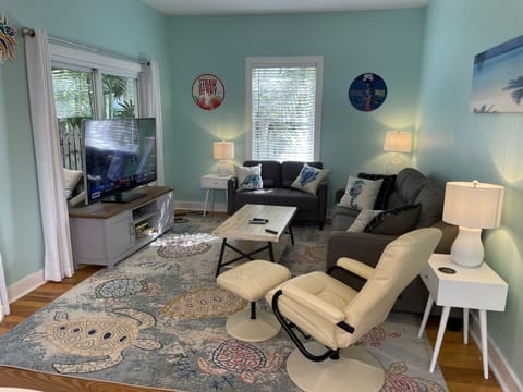 Couch is a pullout queen