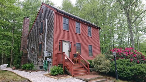 Lovely, immaculate saltbox house, seen in spring before everything goes green.