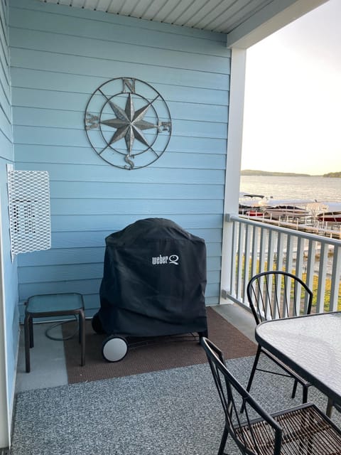 Balcony with gas grill