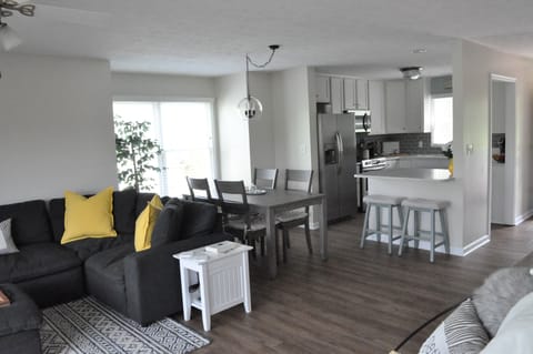 Main Level, Open Concept Living Room, Dining and Kitchen