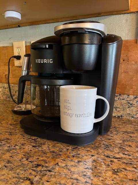 Enjoy K cups or full pot coffee.