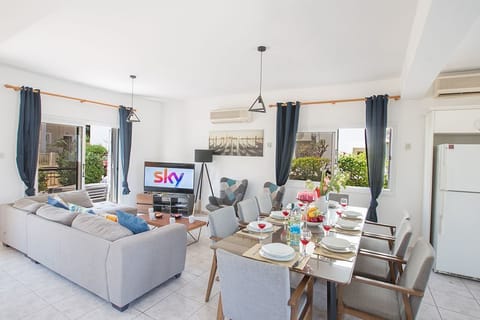 Dining Area with table and chairs to seat 8 people