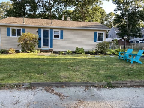 House has fenced in backyard