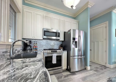 Upscale kitchen with gas stove