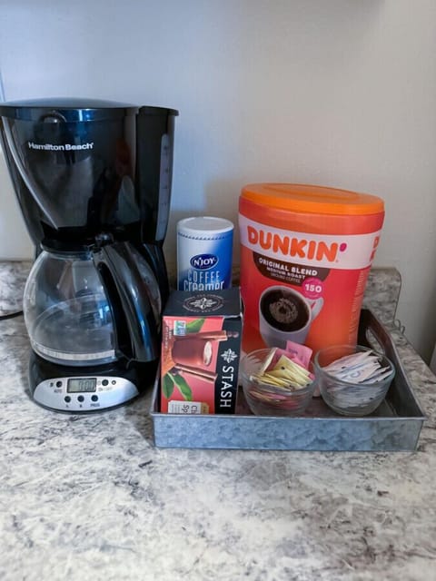 Coffee Bar with grounds, creamers, and sweeteners provided