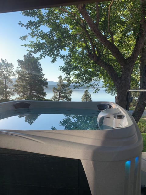 Enjoy the stunning views from the warmth of the new spa.
