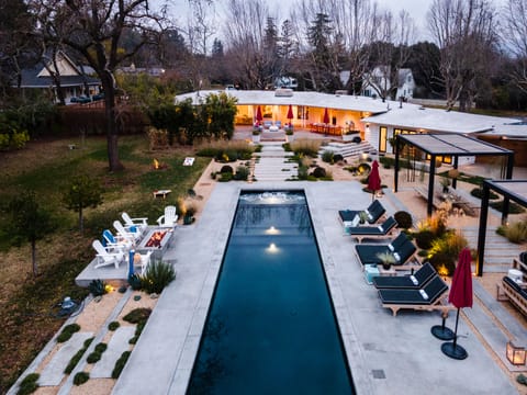 Take a dip in the pool.