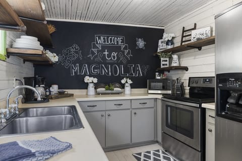 Fully stocked kitchen for meals at home