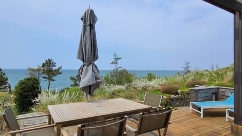 Dine out or relax and unwind on the deck with water views