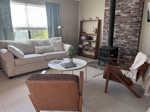 Living room features high speed internet. TV has Roku.