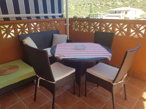 Private terrace with mountain views; sunbeds; BBQ available; 