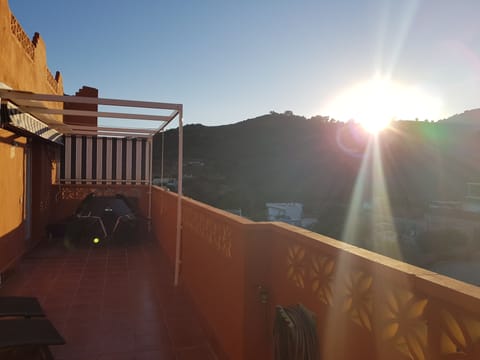 Private terrace with mountain views; sunbeds; BBQ available; 