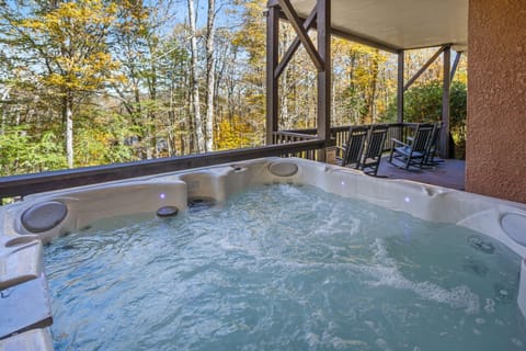 Enjoy the hot tub on the lower level deck