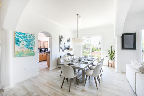 Enjoy views of the canal and sunset directly from your dining room.