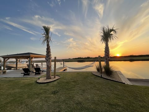 Comfortable hammock to enjoy perfect sunsets and watch the dolphins swim.