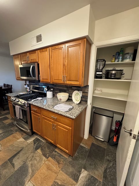Kitchen with LG Appliances and Granite Countertops