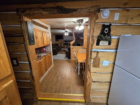 Walk way from kitchen to dining room.