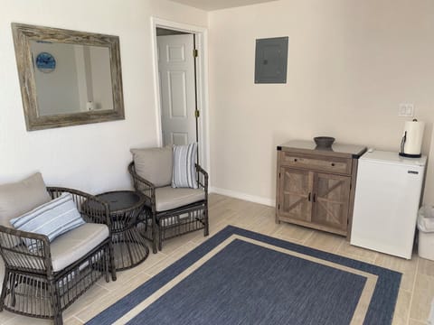 Private poolside Cabana: bathroom, fridge, beach chairs, toys. Avail for $500.