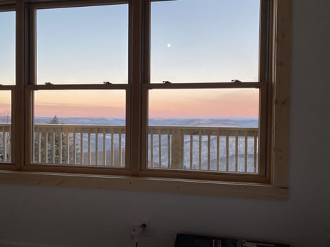 beautiful western morning views from the master bedroom!  Mountain magic!