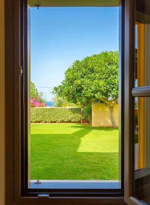 View of garden from bedroom window