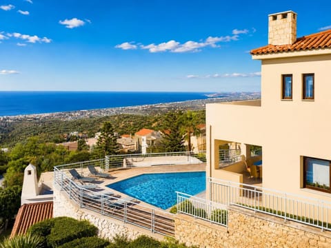 Beautiful villa with private pool and terrace with panoramic sea views