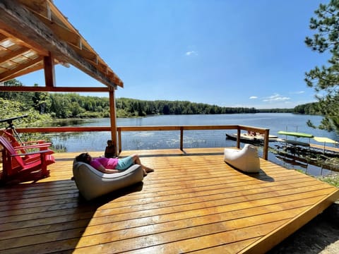 Large deck with gazebo is perfect for entertaining all year round 