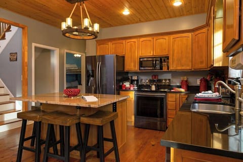 Kitchen with Large Granite Island