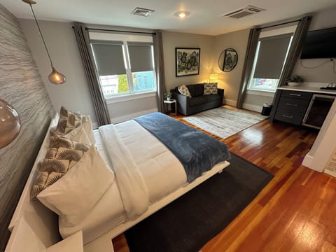 Unit 7 Bedroom w/ Coffee Station & Mini Refrigerator 