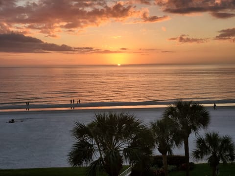 View from the balcony, living room and main bedroom.