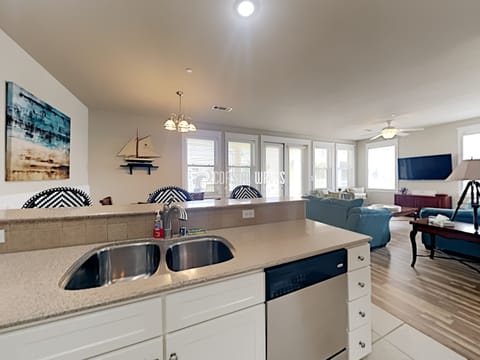 Open views from the kitchen