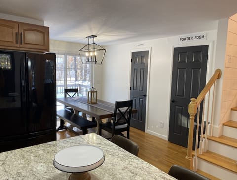 Dining area and half bath off kitchen.