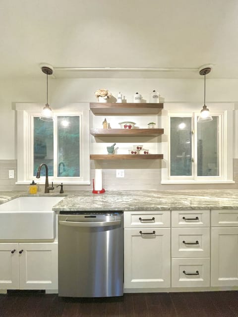 Newly renovated kitchen with brand new stainless steel appliances 