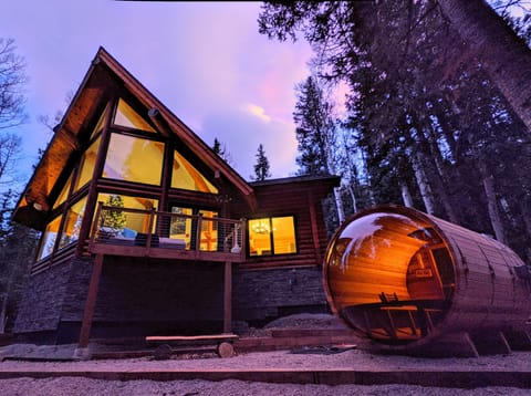 Take in the views of the creek while enjoying a hot sauna