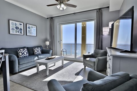 Gulf front living room.