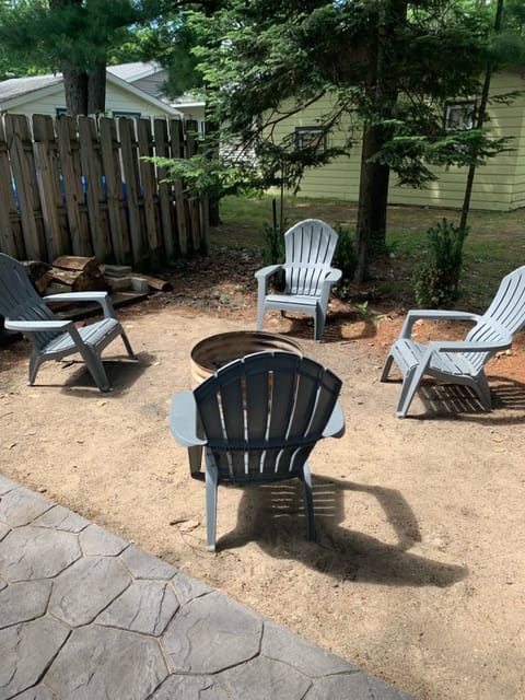 Fire pit with chairs. 
