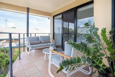 Front balcony with alfresco dining.