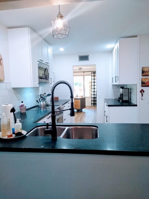 Deep sink with wonderful faucet
